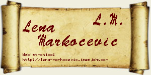 Lena Markočević vizit kartica